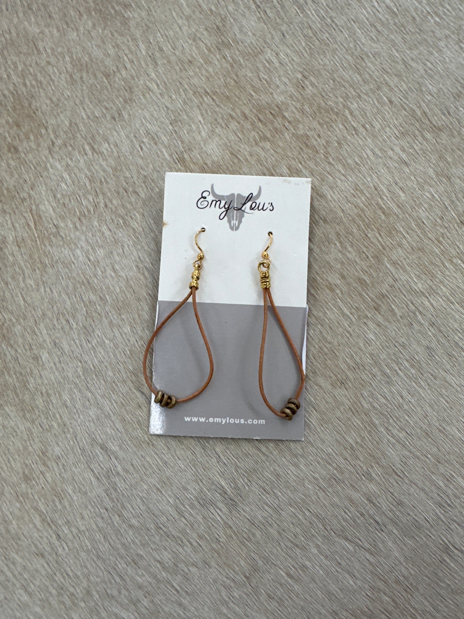 Gold & Brown Dangle Earrings