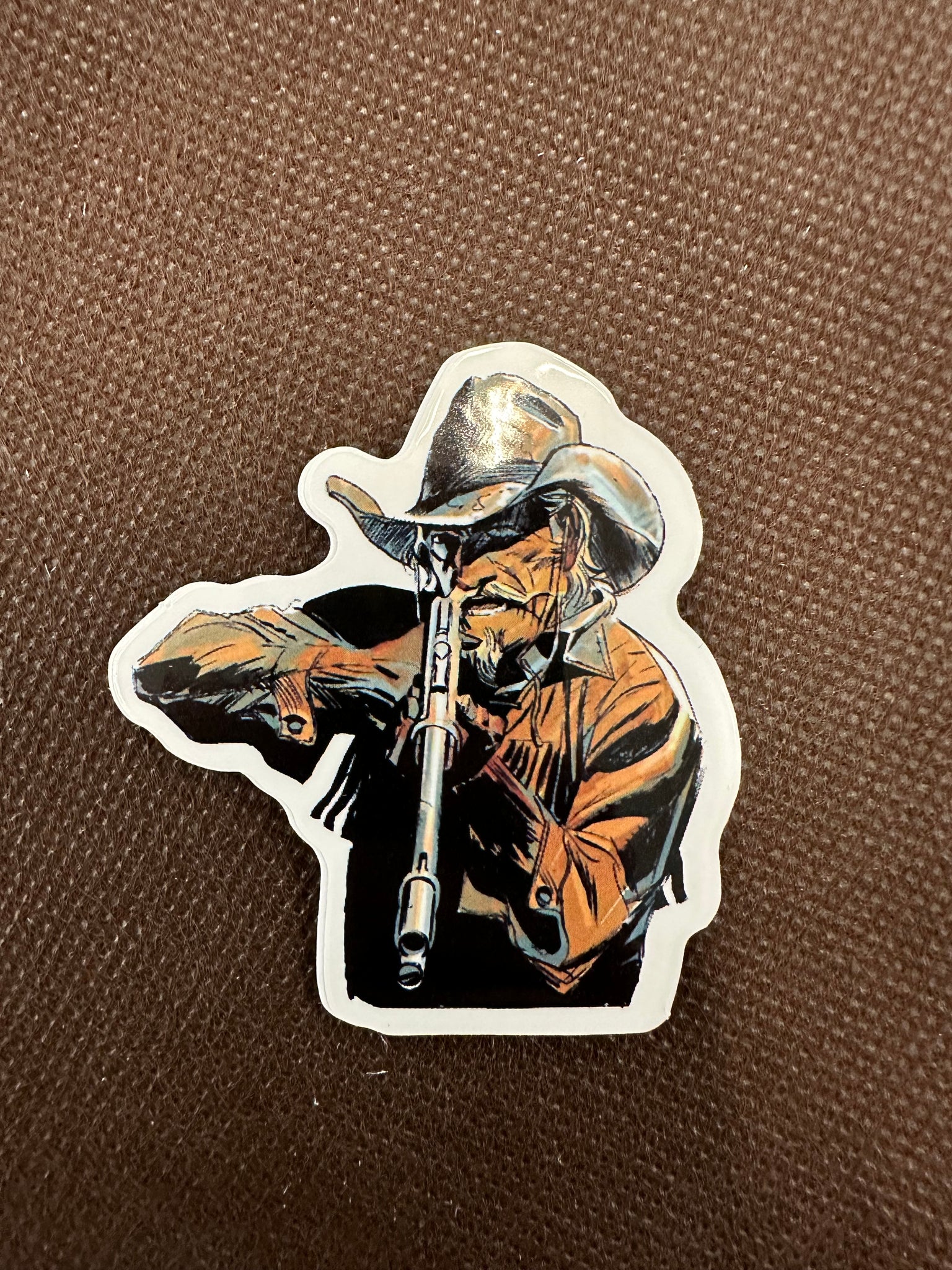 Old Cowboy with Gun Sticker