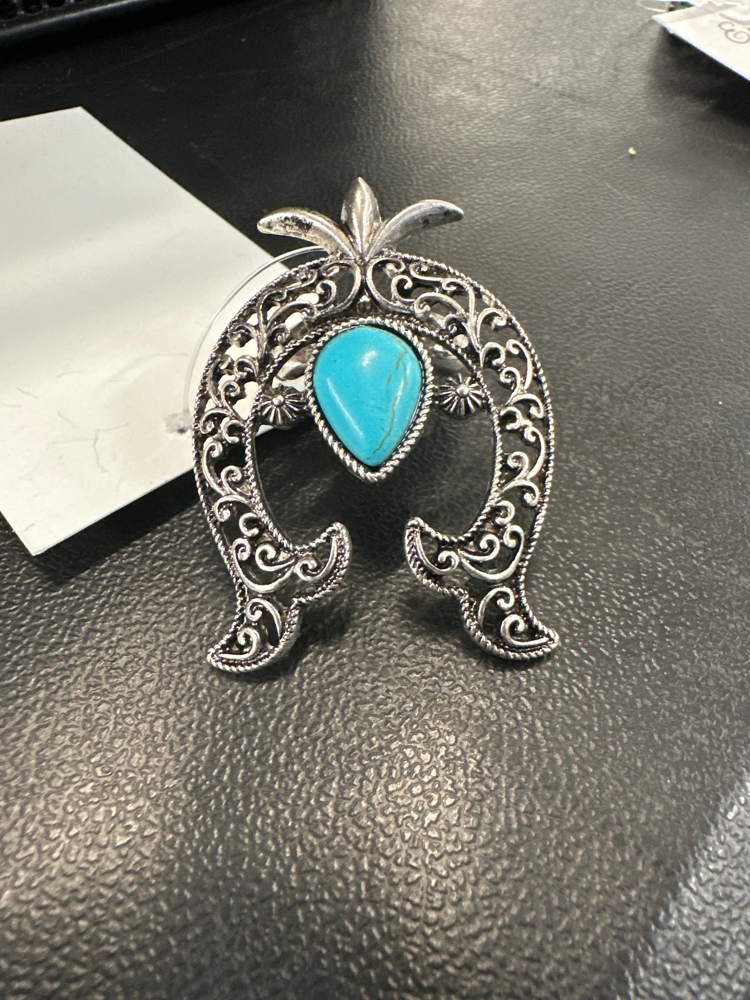 Turquoise Aloba Arch Ring- Adjustable