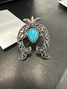 Turquoise Aloba Arch Ring- Adjustable