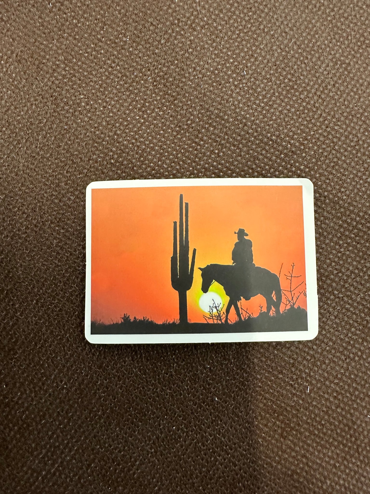 Cowboy Cactus Sunset Sticker