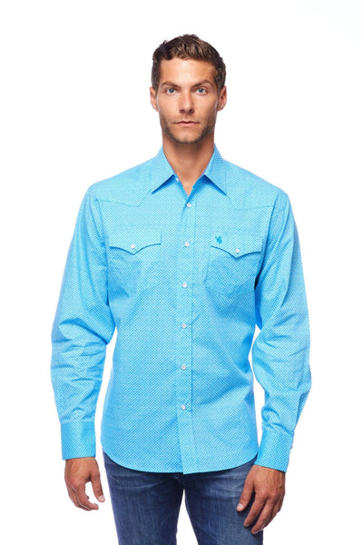 Men's Western Button-Down Shirts Regular Fit Printed Shirt