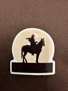 Tan Cowboy Silhouette Sticker