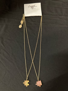 Bestie Puzzle Necklace Set of 2