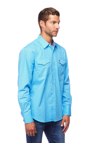 Men's Western Button-Down Shirts Regular Fit Printed Shirt