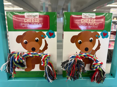 Cheese Dog Treat with Rope Gift Set (4oz.)