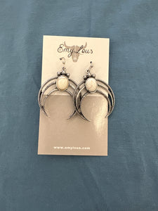 Howlite Los Alamos Naja Earrings