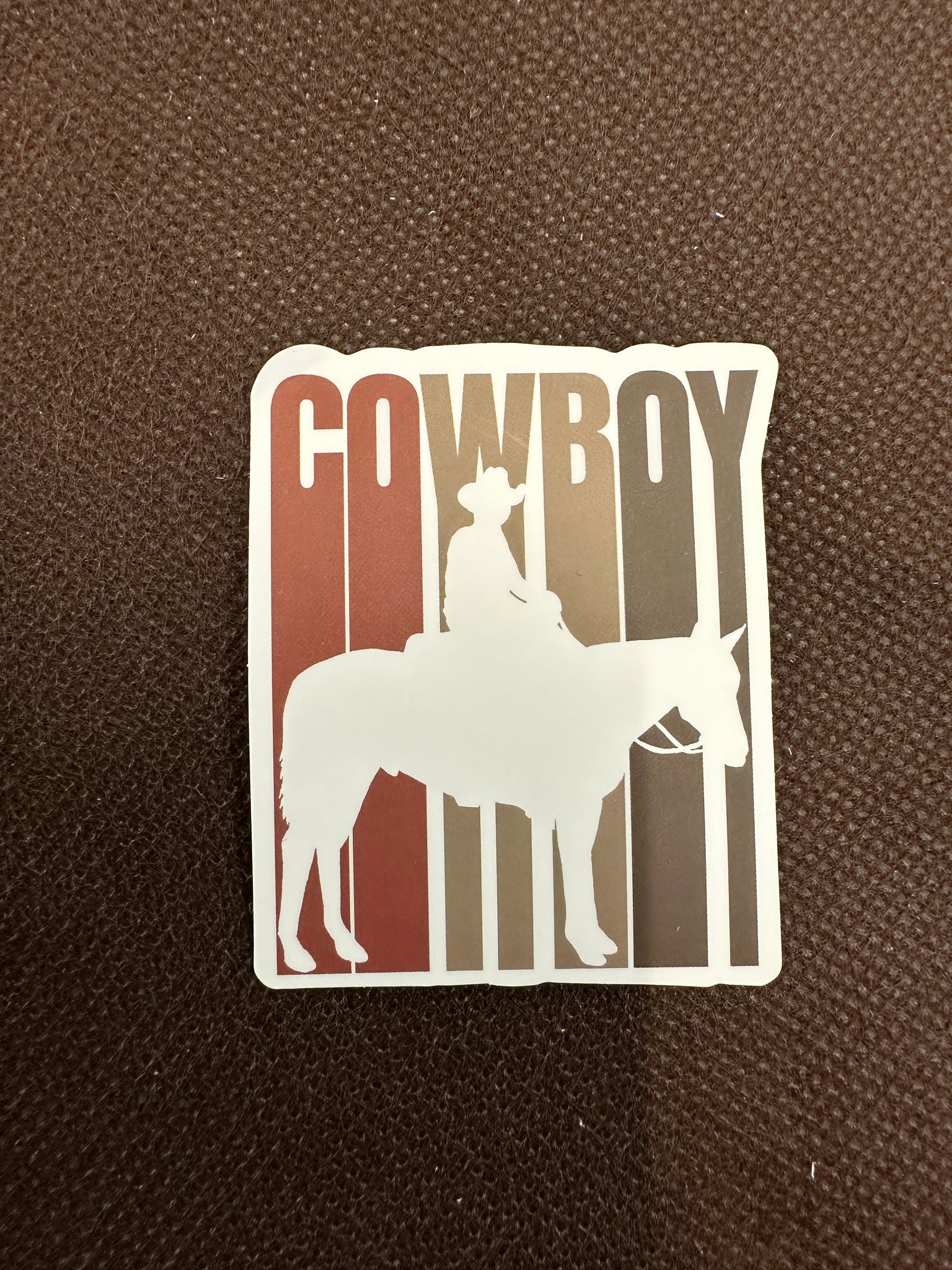 White COWBOY Sticker