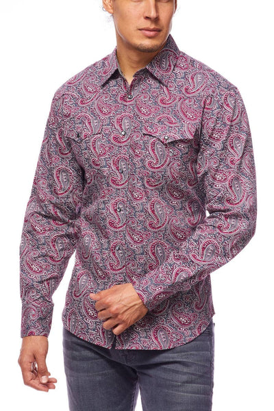 Men's Western Button-Down Shirts Regular Fit Printed Shirt