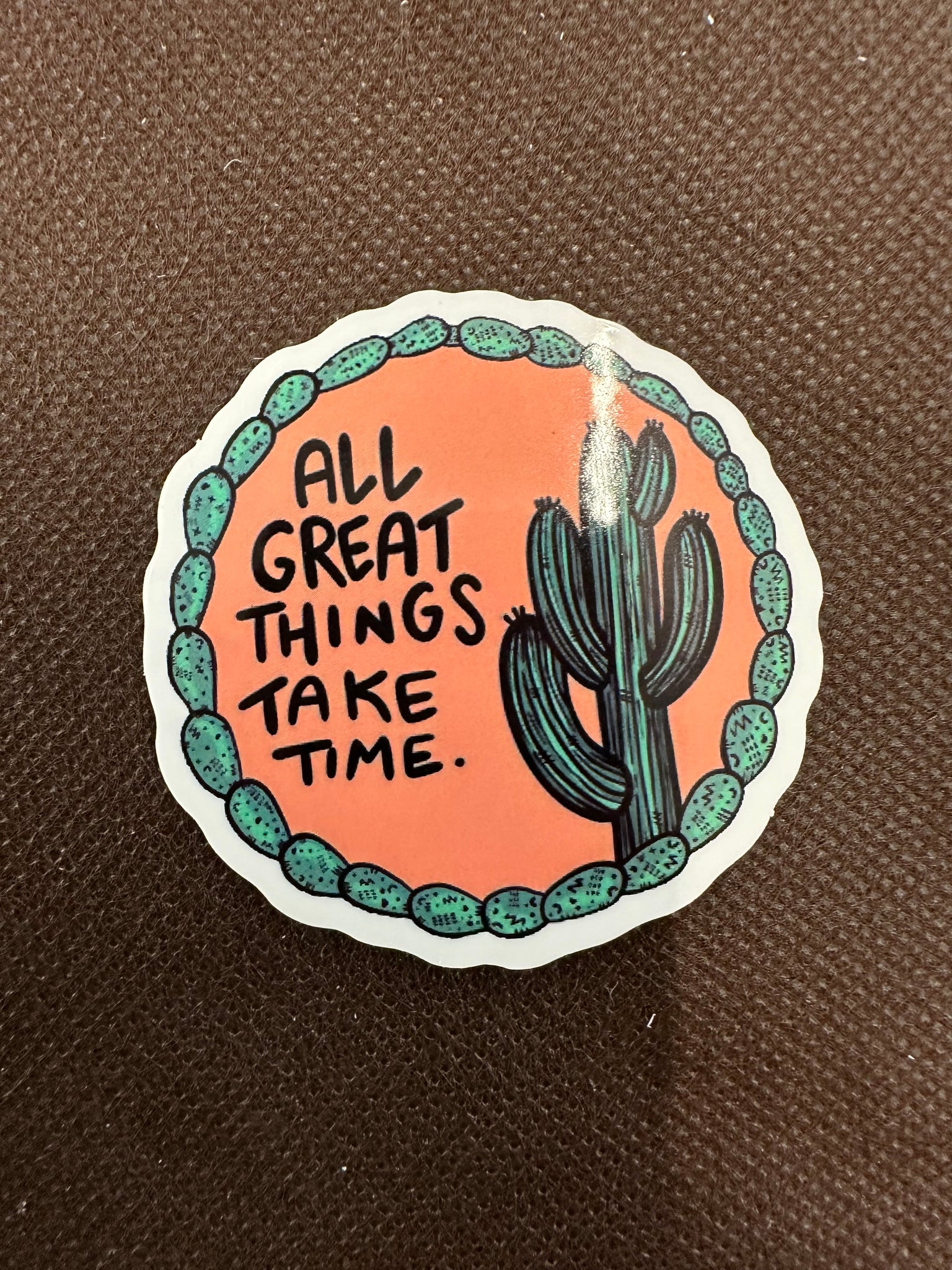 Great Things Cactus Sticker