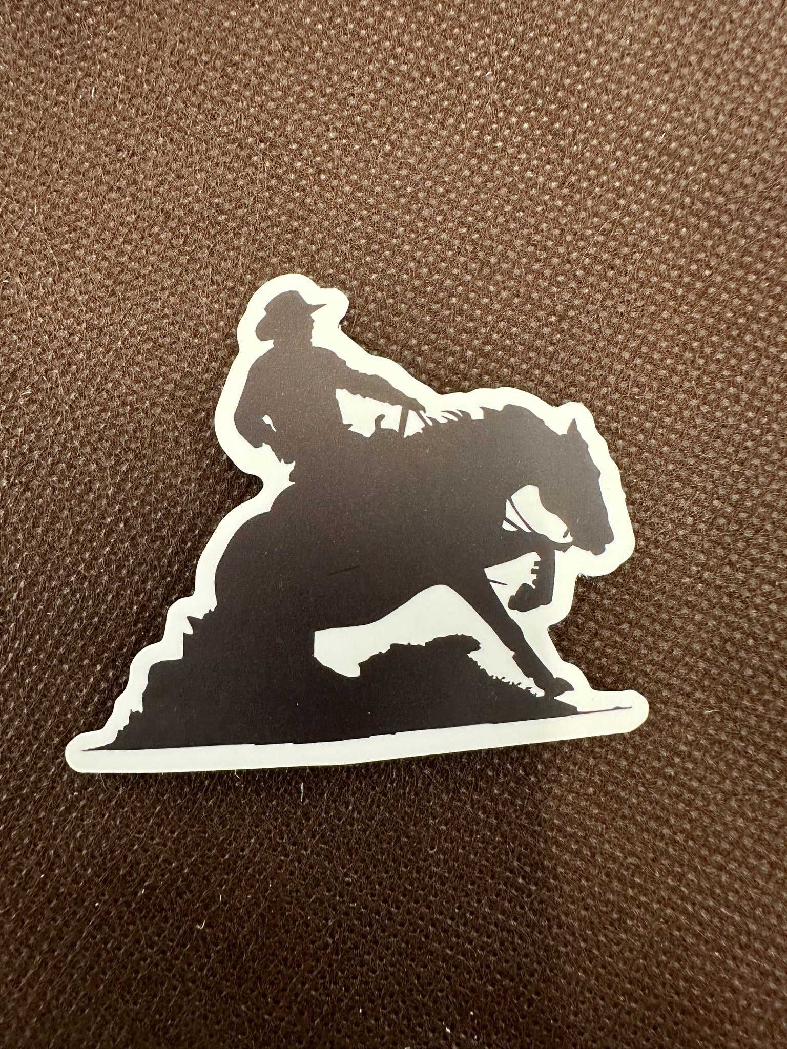 Black Reining Cowboy Sticker