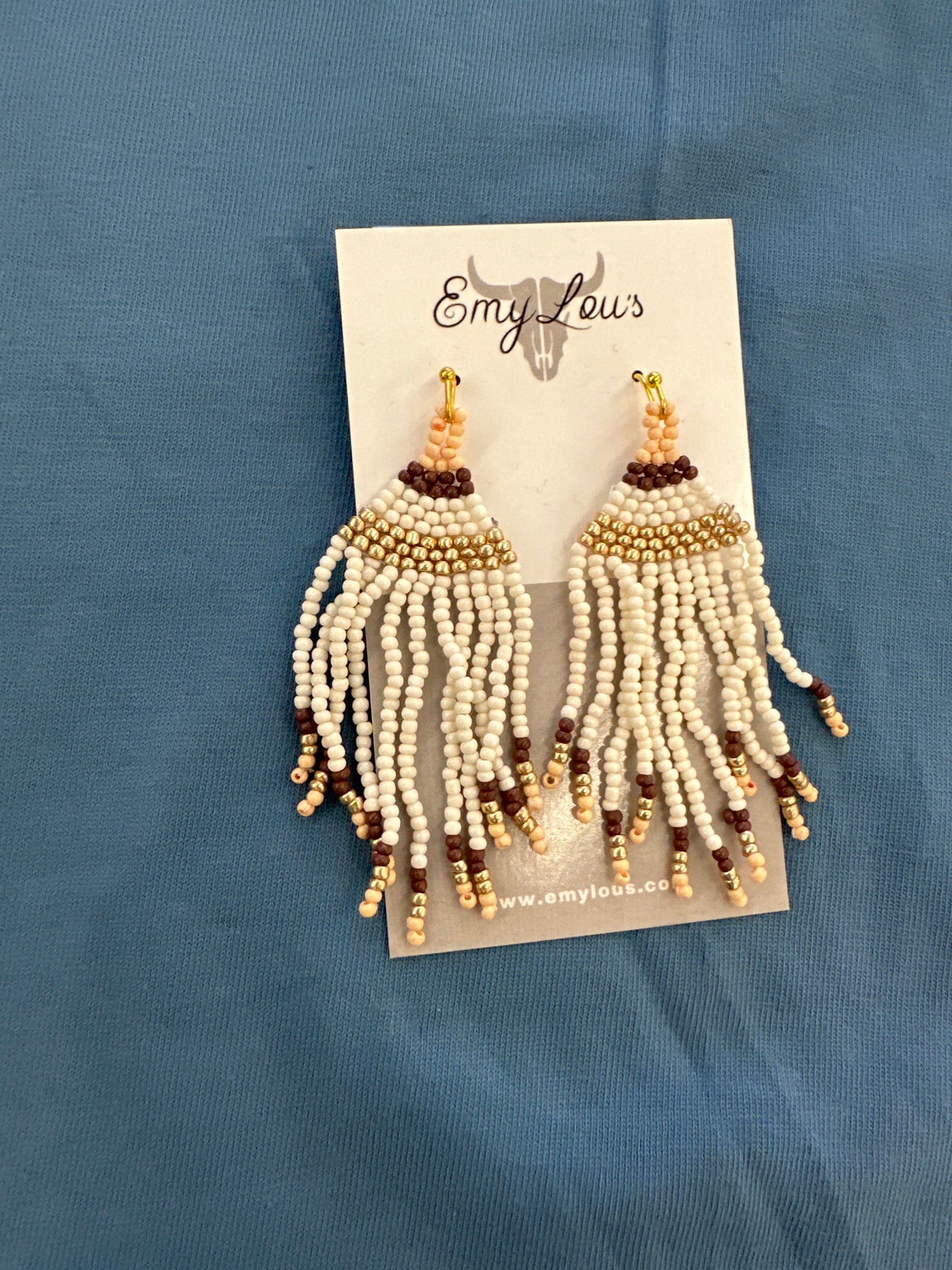 Corean Ivory Multi Seed Bead Earrings