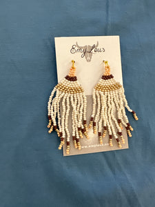 Corean Ivory Multi Seed Bead Earrings
