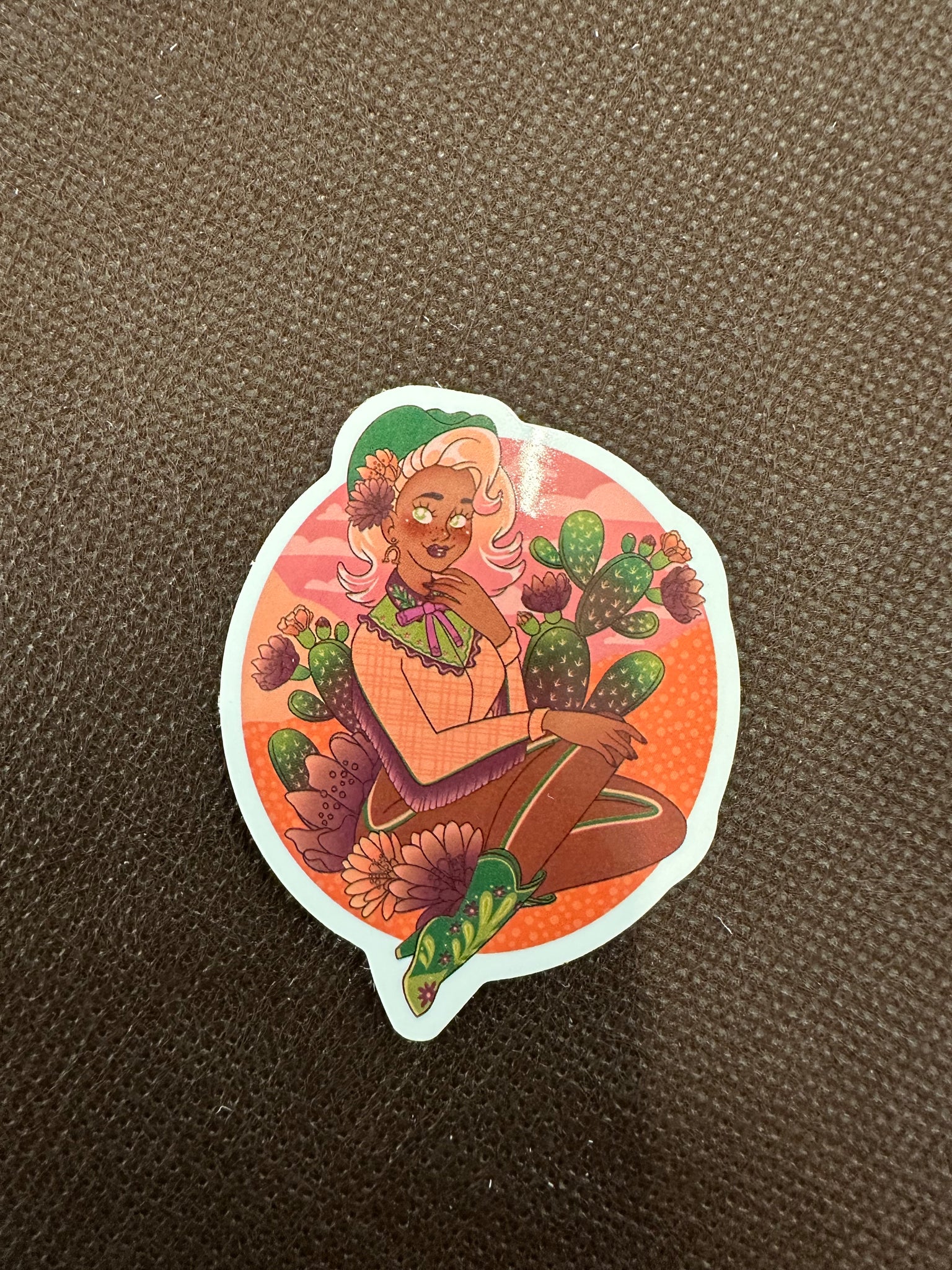 Cactus Cowgirl Sticker