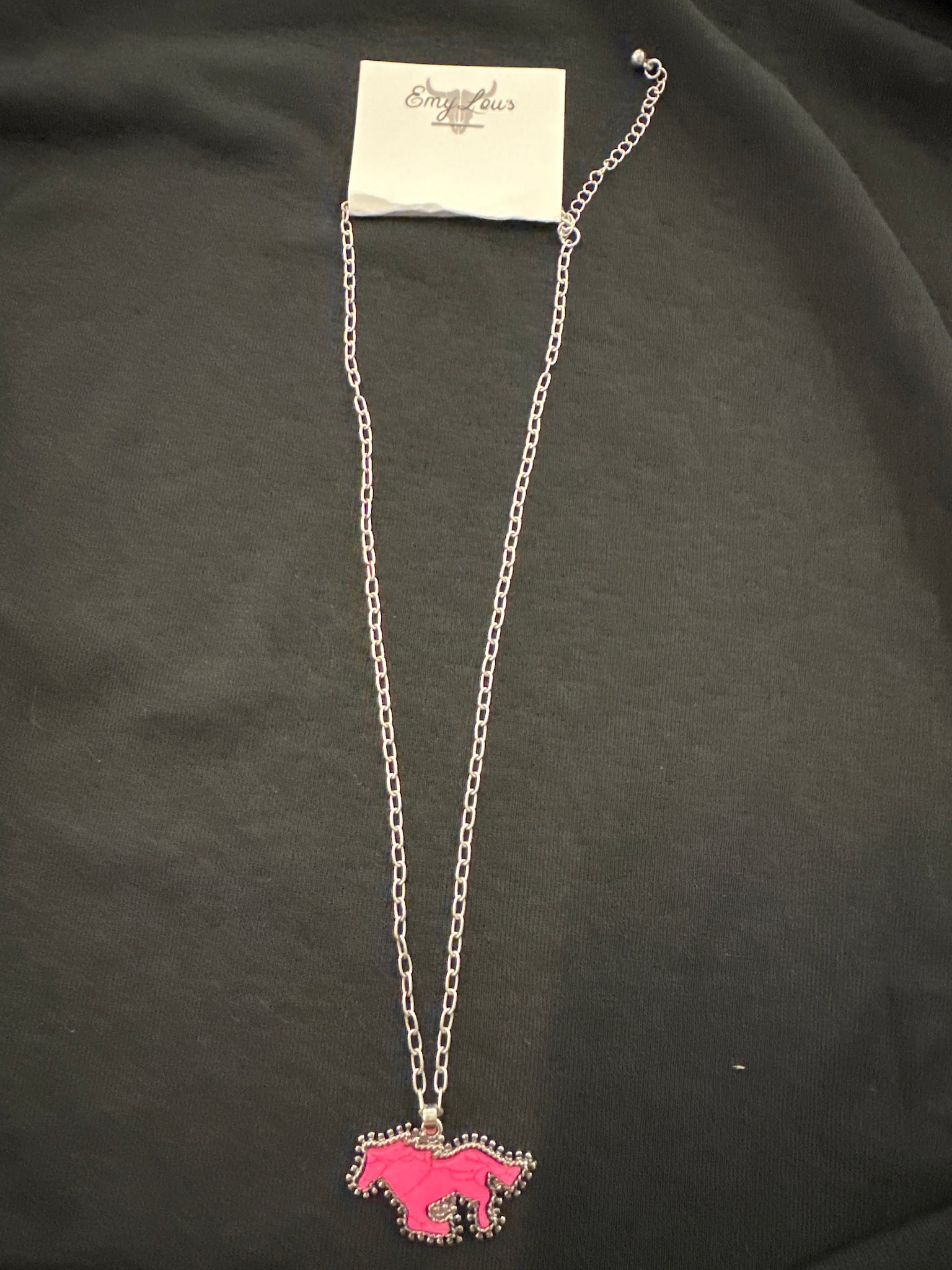 Magenta Findlay Horse Pendant Necklace