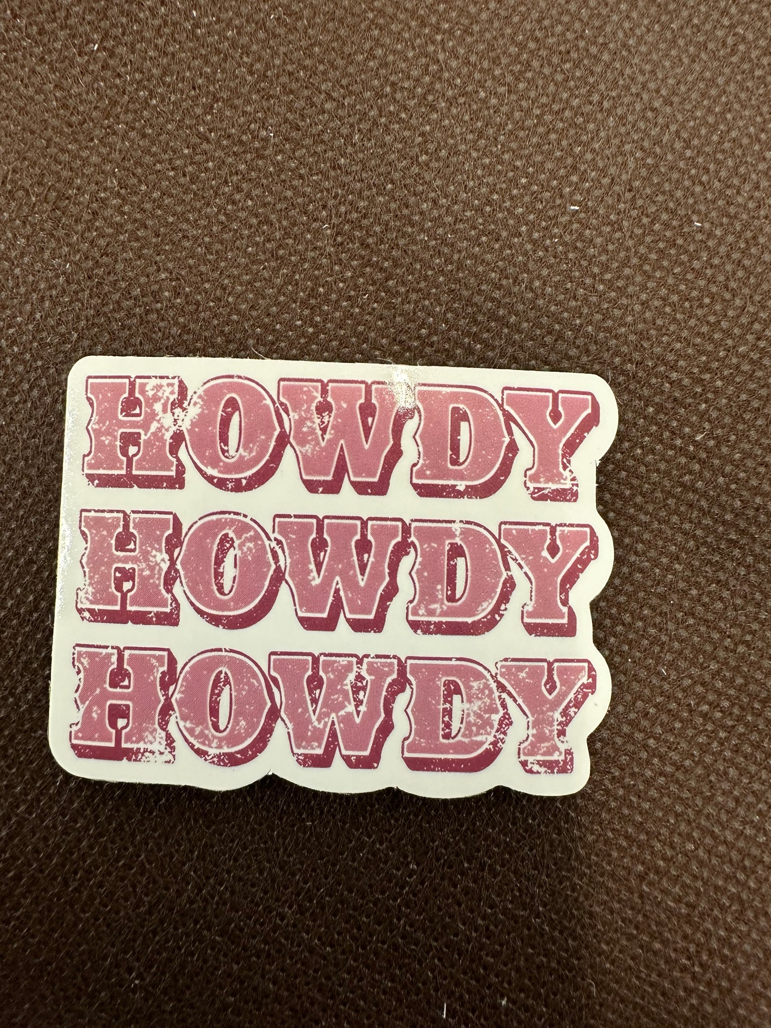 Pink HOWDY HOWDY HOWDY Sticker