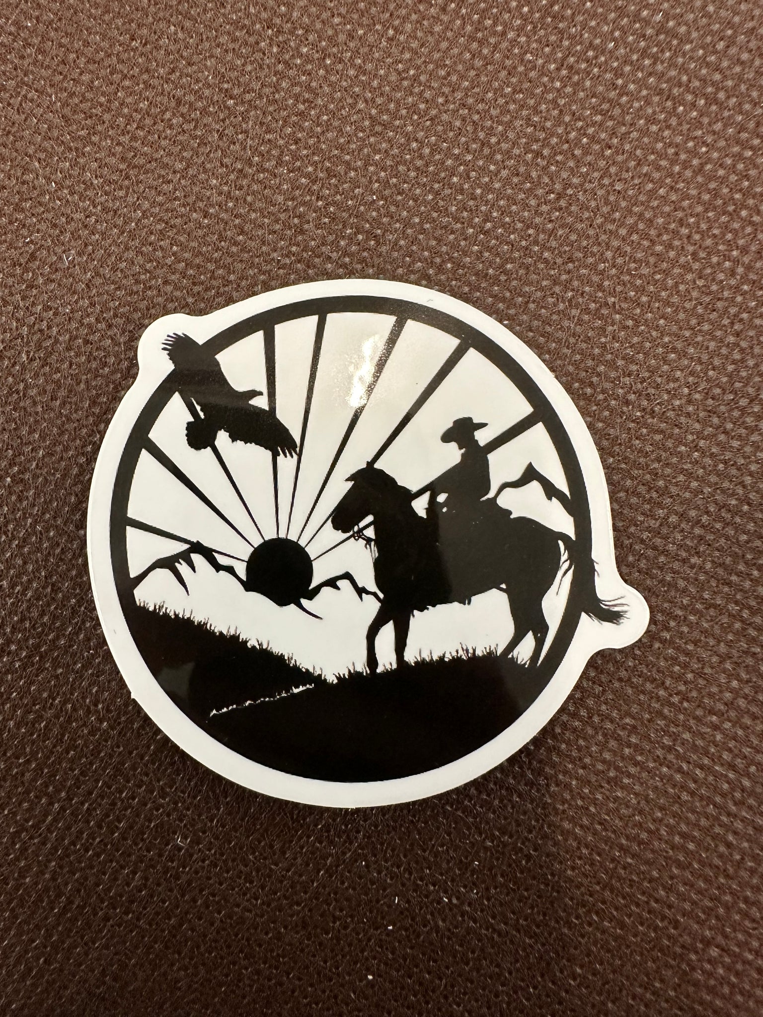 Black Western Scene Sticker