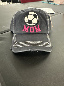 Soccer Mom Black Snapback Cap