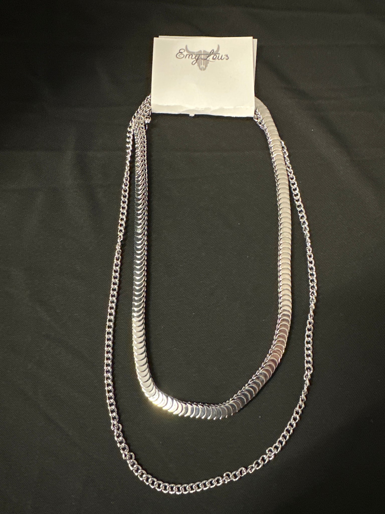 Silvertone multi chain