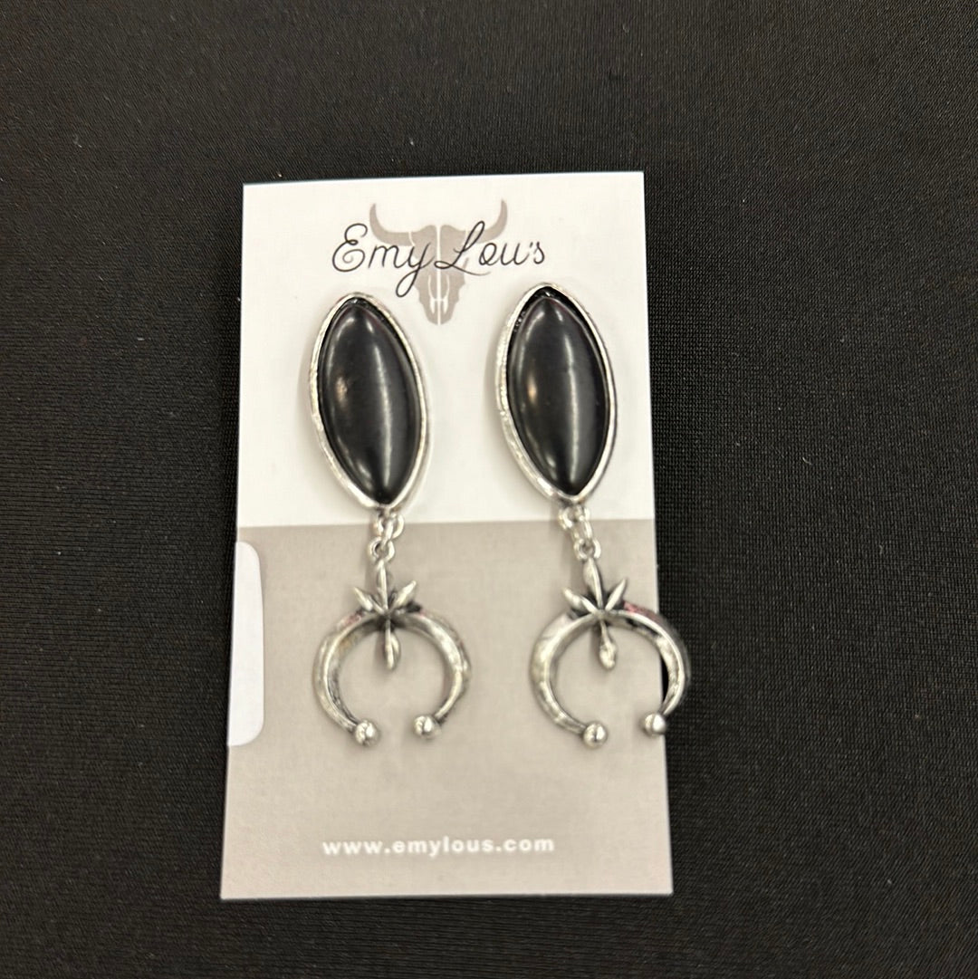 Black Lucy Dangle Earrings