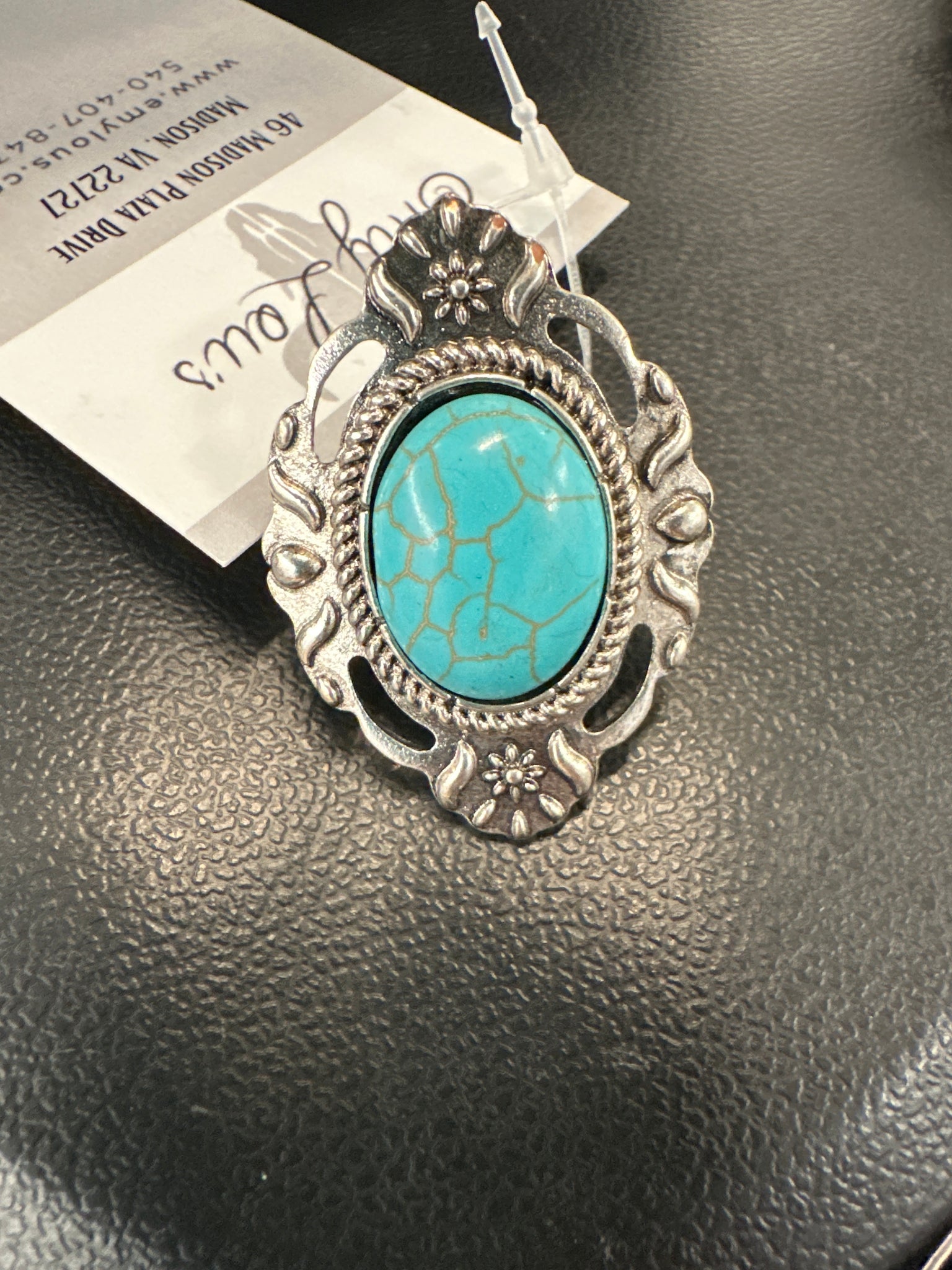 Turquoise Flora Vista Ring- Adjustable