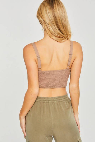 Woven Crop Tank