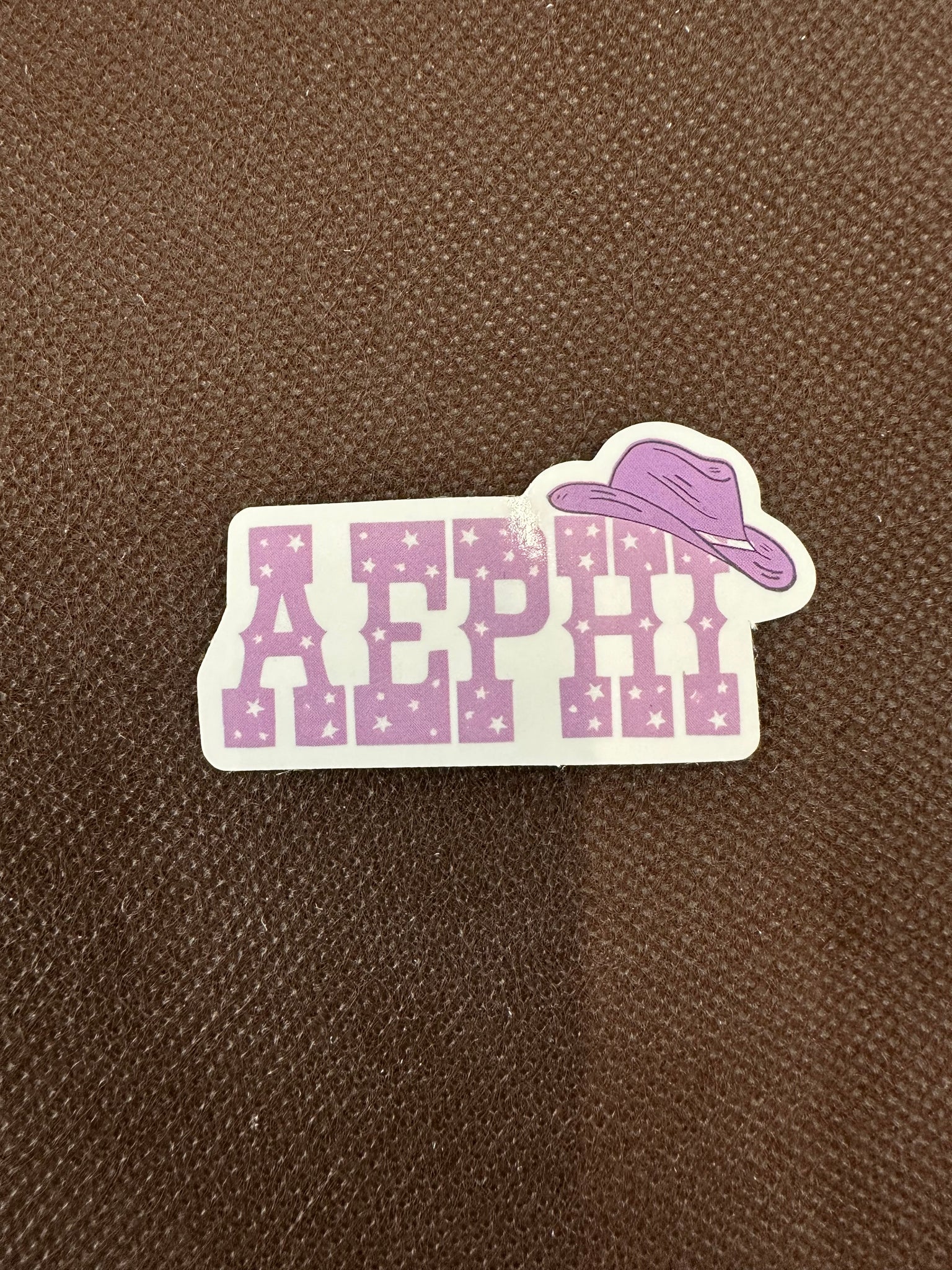 Purple AEPHI Sticker