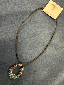 Turquoise Marion Horseshoe Necklace