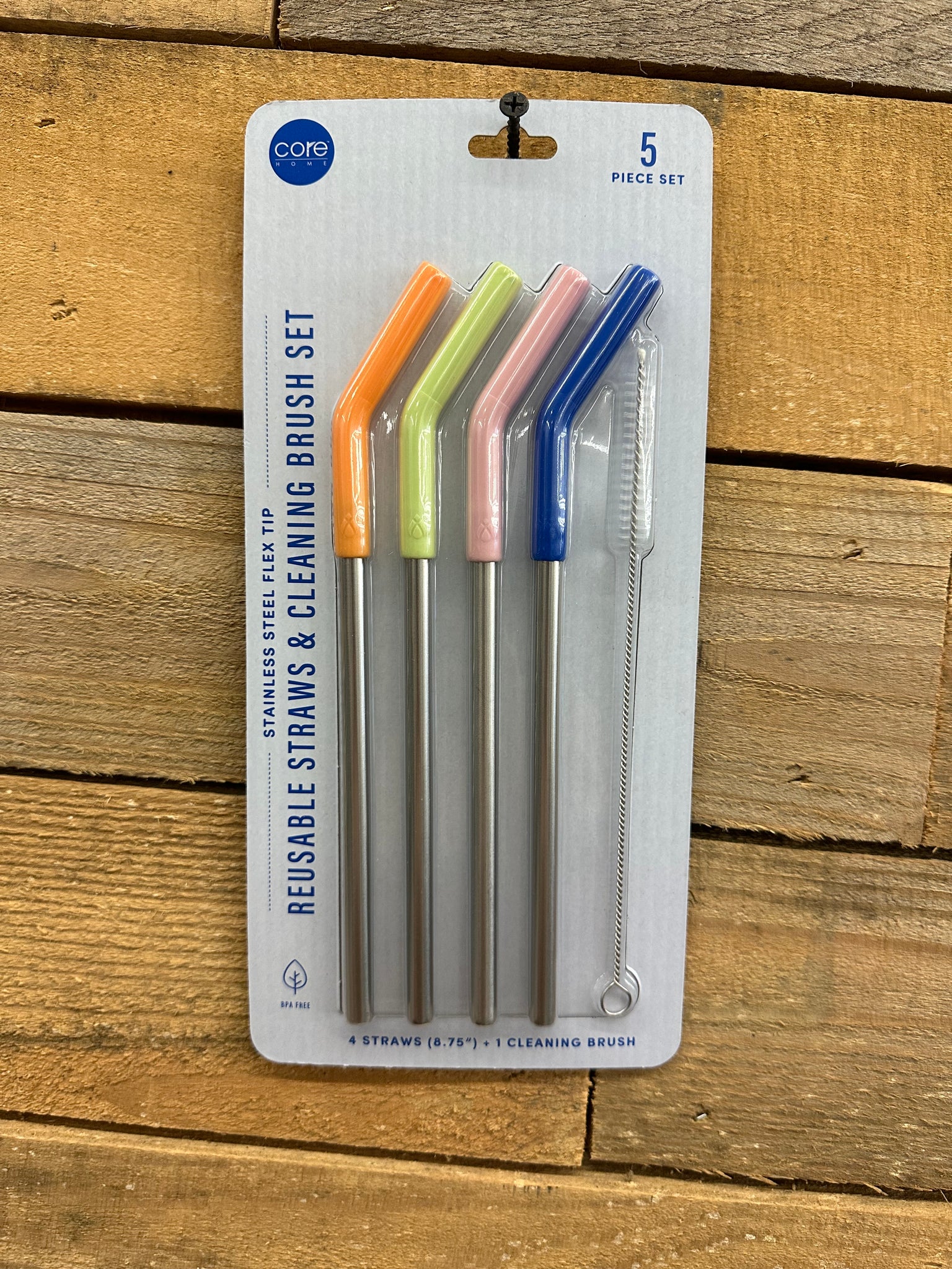 Reusable Straws & Cleaning Brush Set