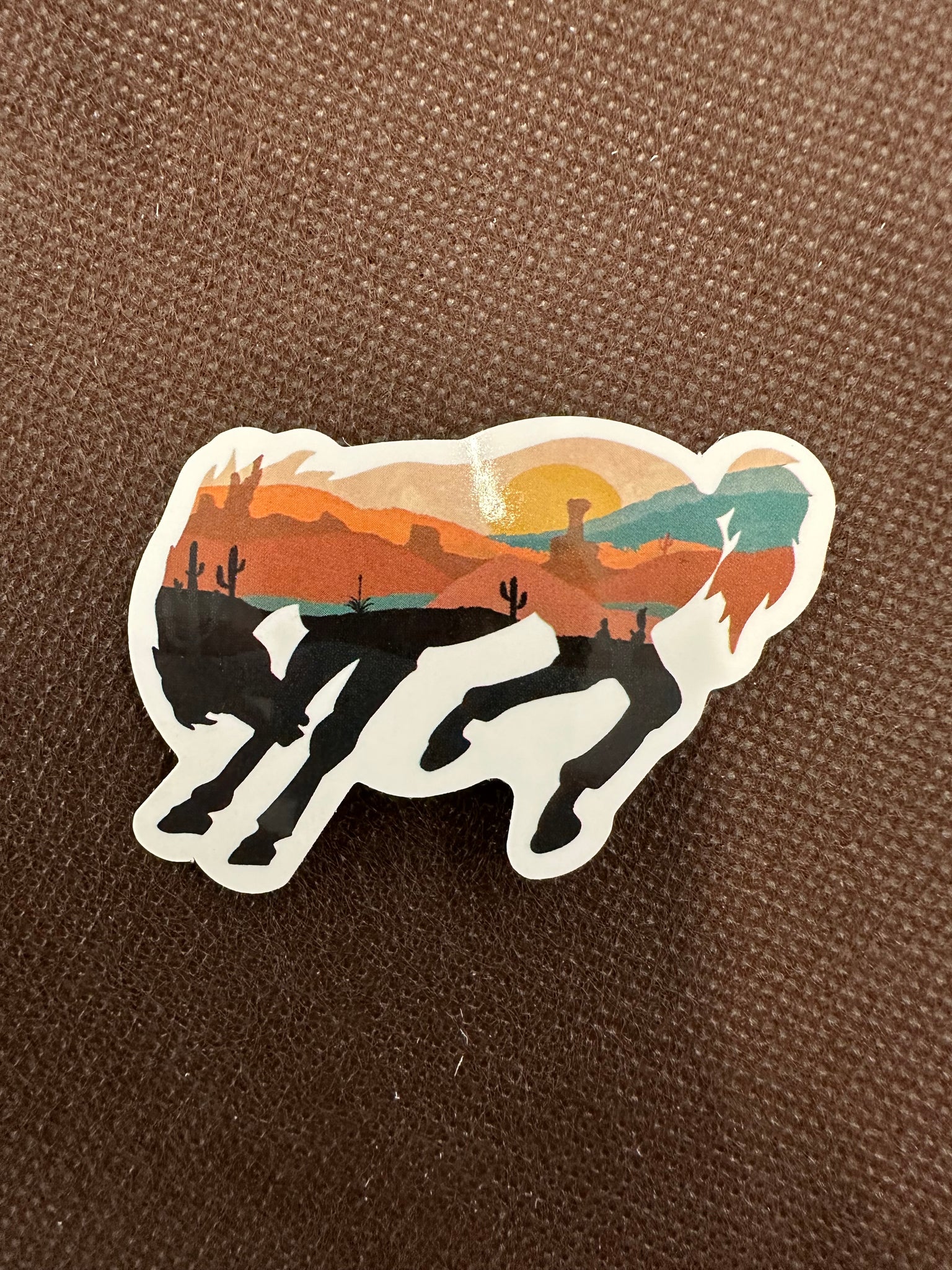 Western Scene Bronc Sticker