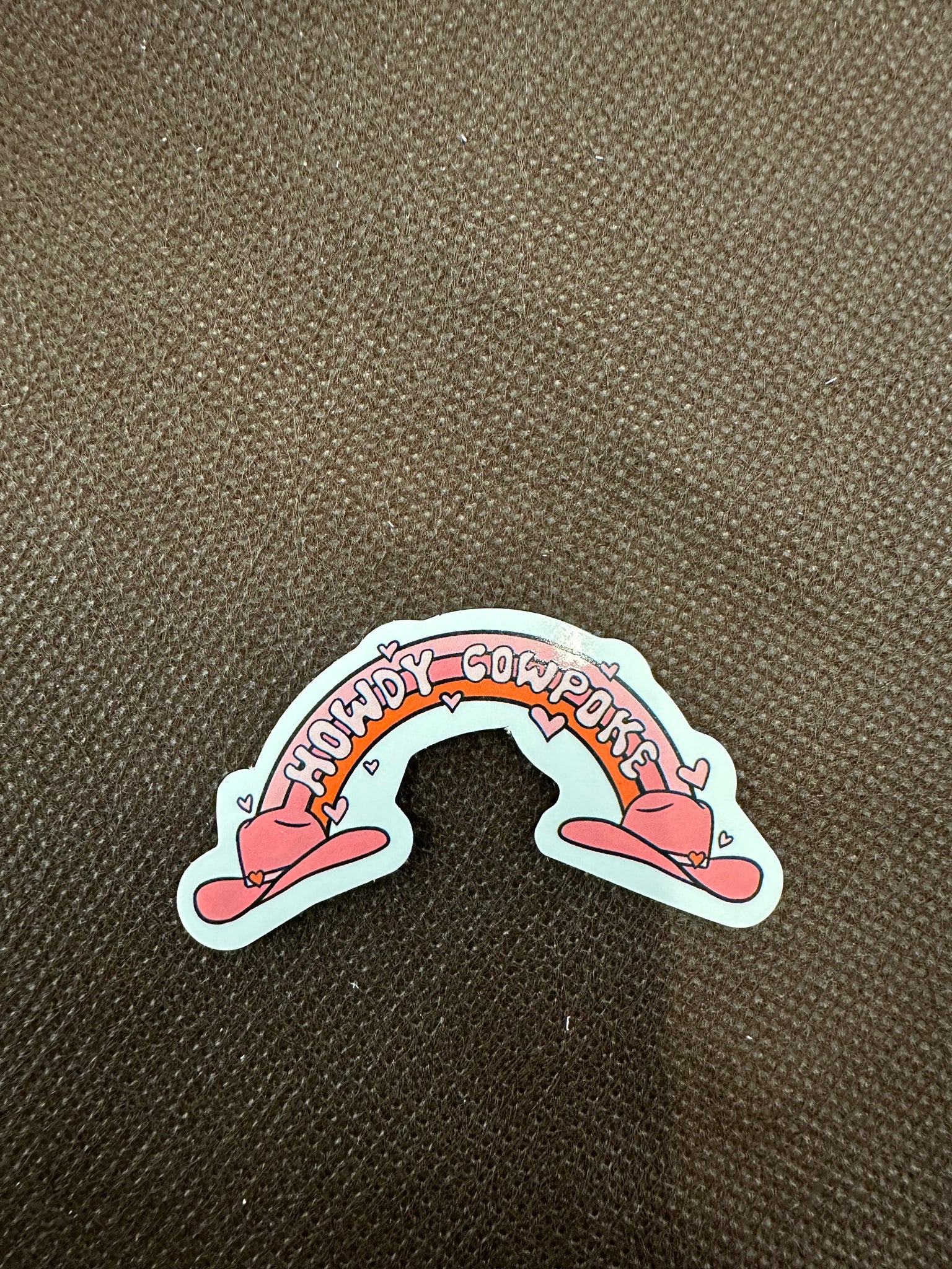 Pink Howdy Cowpoke Sticker