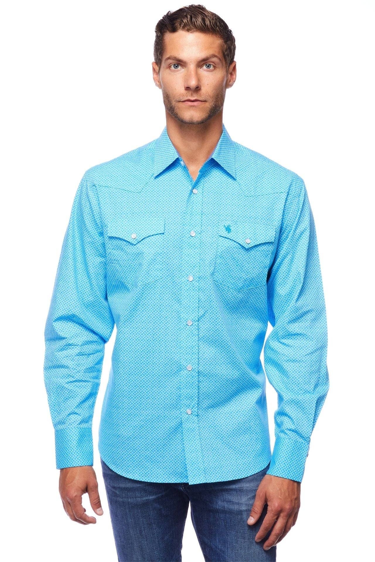 Men's Western Button-Down Shirts Regular Fit Printed Shirt