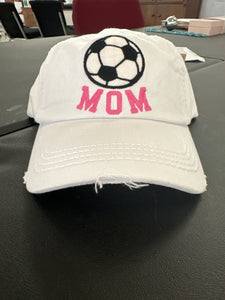 Soccer Mom White Snapback Cap