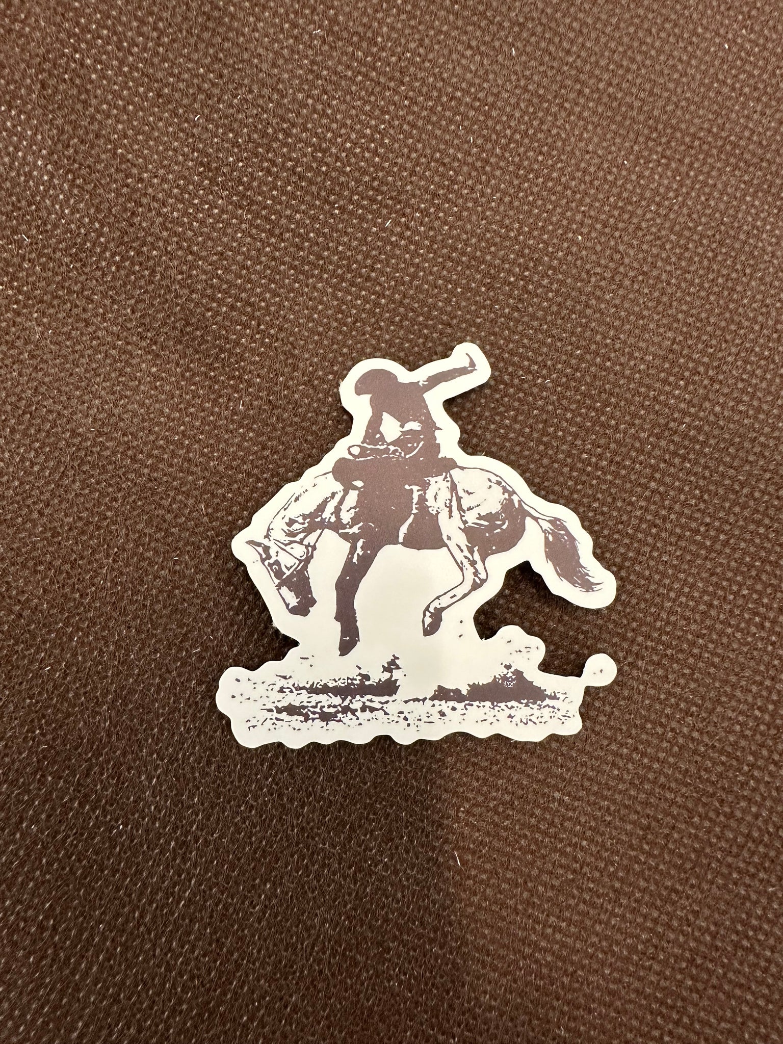 Black Bucking Bronco Sticker