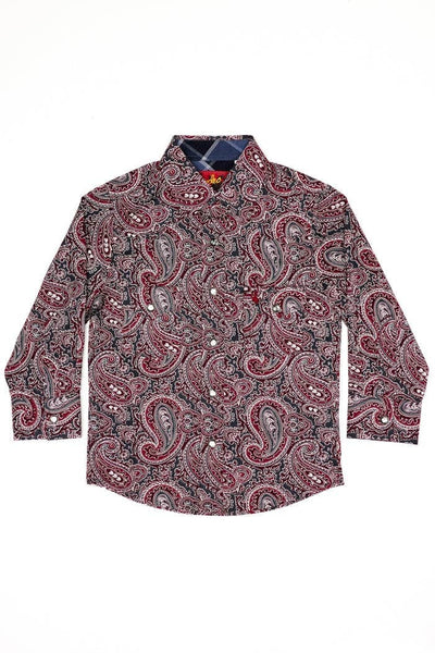 Rodeo Clothing Kid's Western Button-Down Printed Shirt