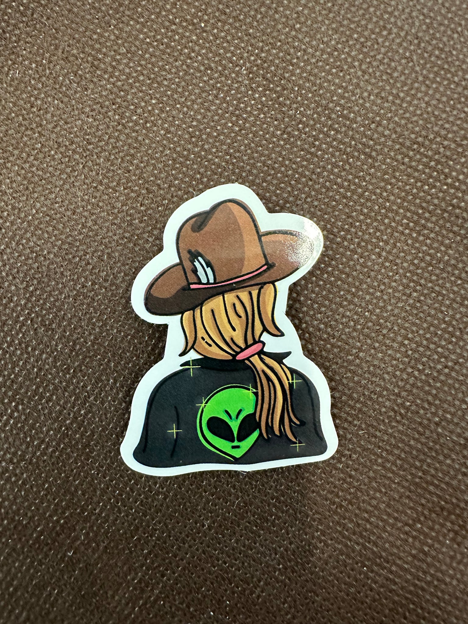 Alien Cowgirl Sticker