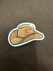 Tan Cowboy Hat Sticker