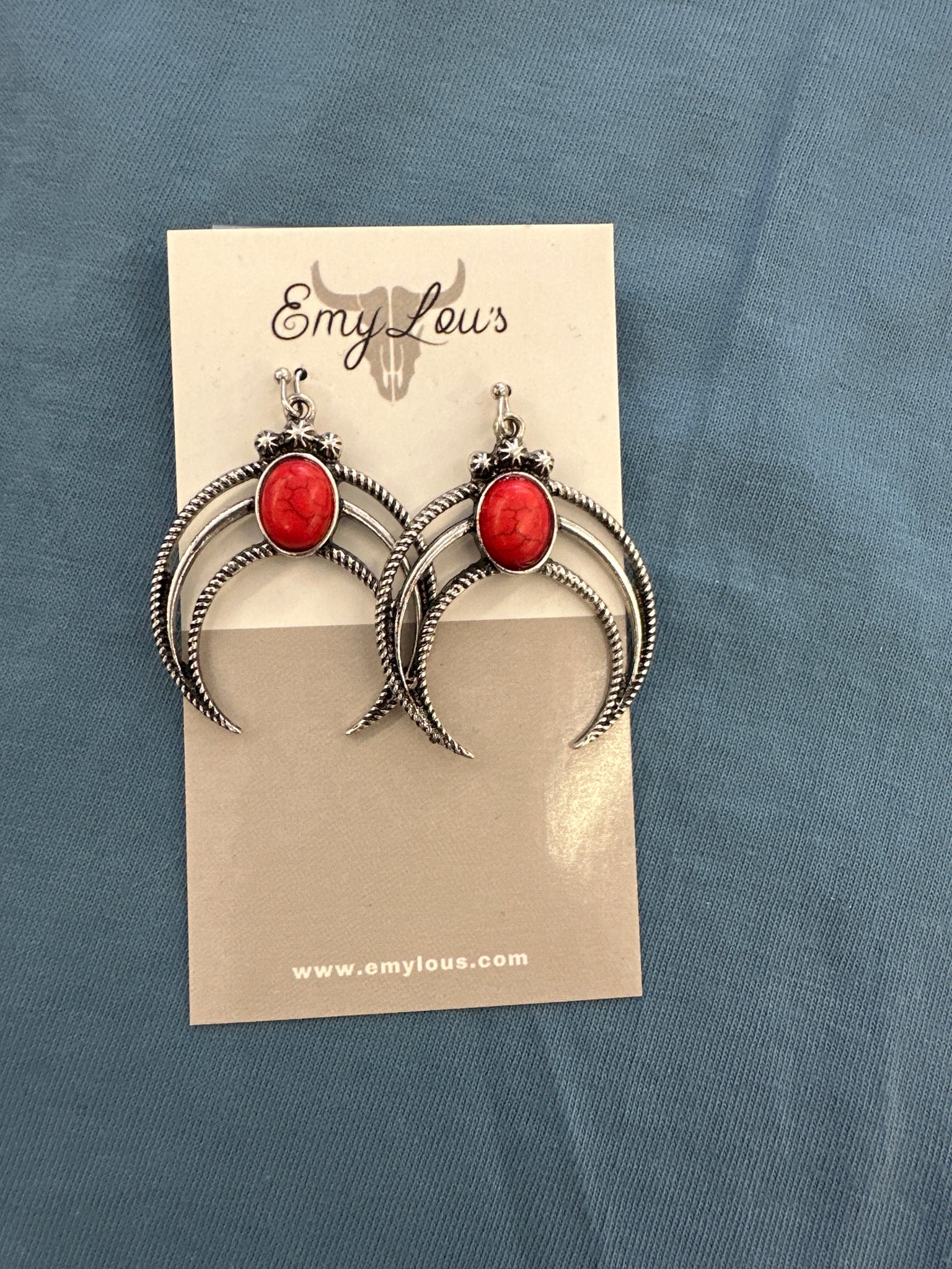 Red Los Alamos Naja Earrings