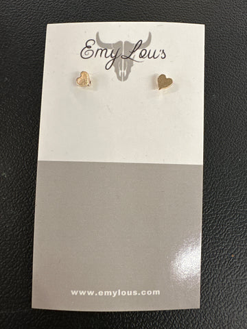 Simply Southern Mini Gold Heart Studs