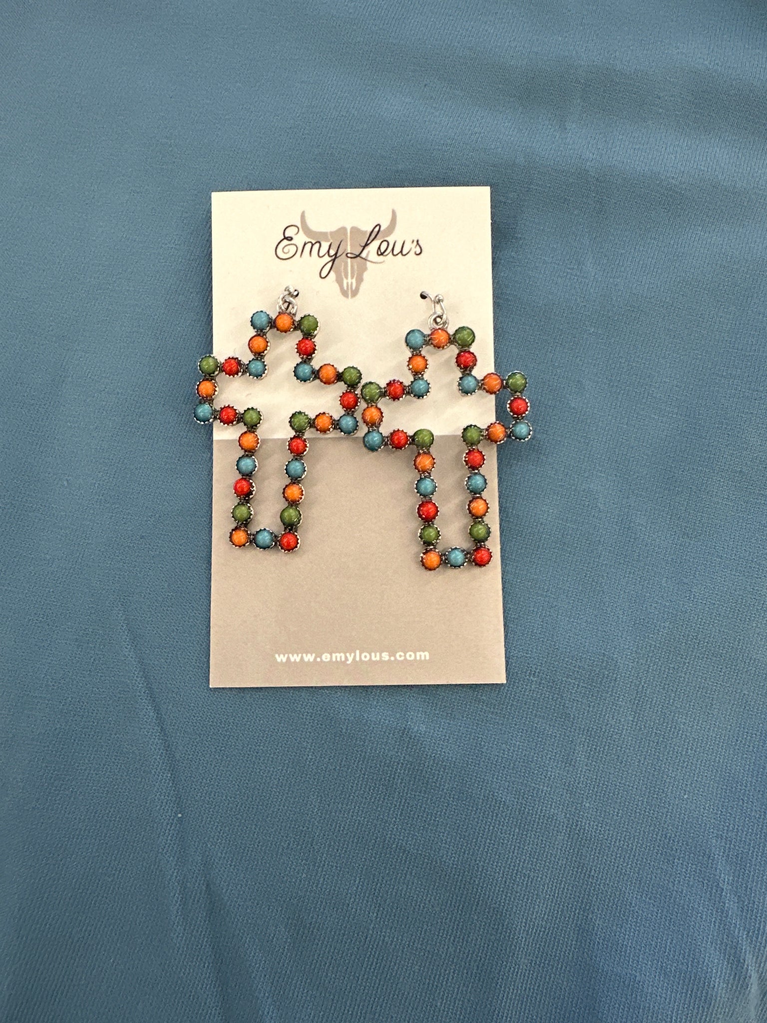 Multi-Color Lexa Cross Earrings