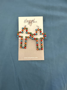 Multi-Color Lexa Cross Earrings