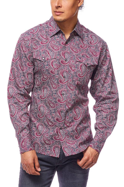 Men's Western Button-Down Shirts Regular Fit Printed Shirt