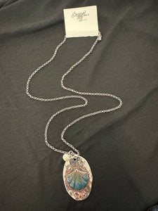 Ocean Blue Seashell 'At The Beach' Pendant Necklace