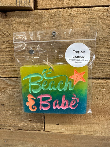 Beach Babe Car Freshie - Tropical Leather