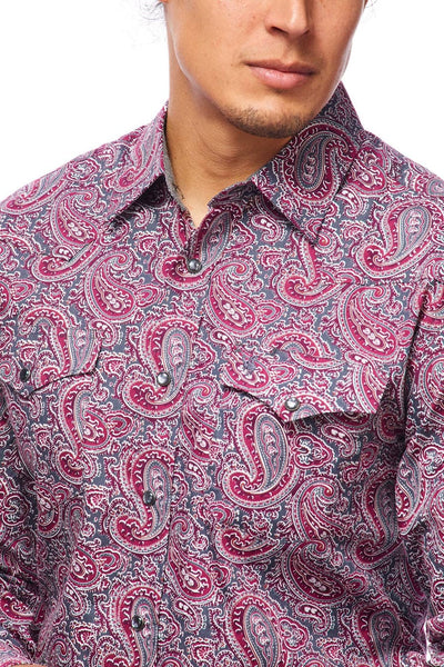 Men's Western Button-Down Shirts Regular Fit Printed Shirt