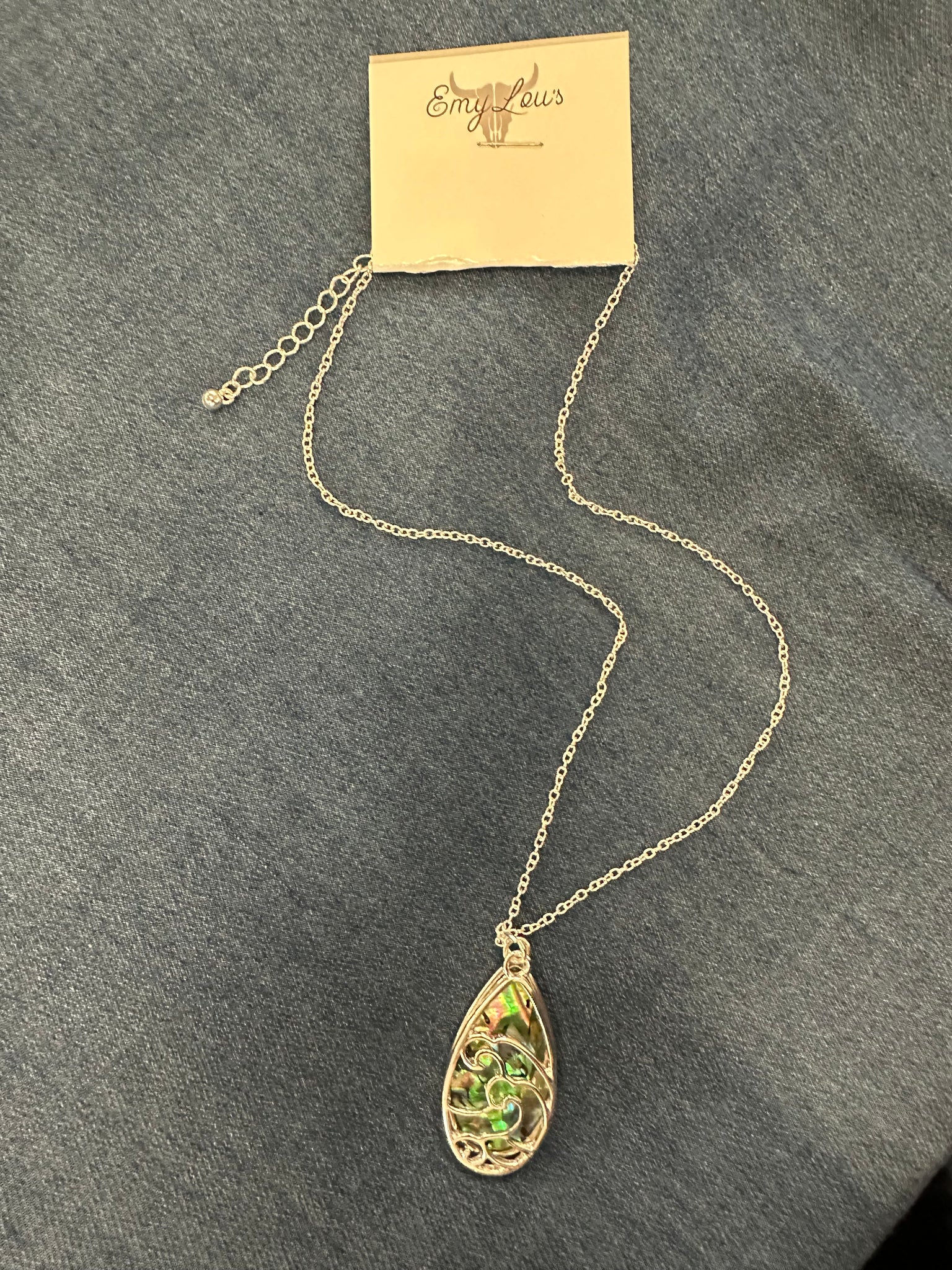 SARINA BEACH ABALONE WAVE NECKLACE