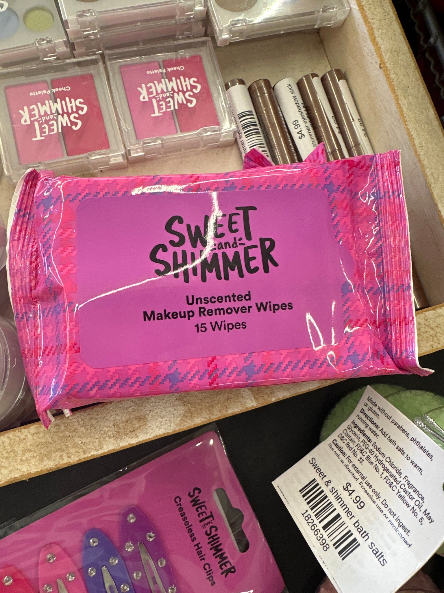 Sweet & Shimmer Unscented Makeup Wipes