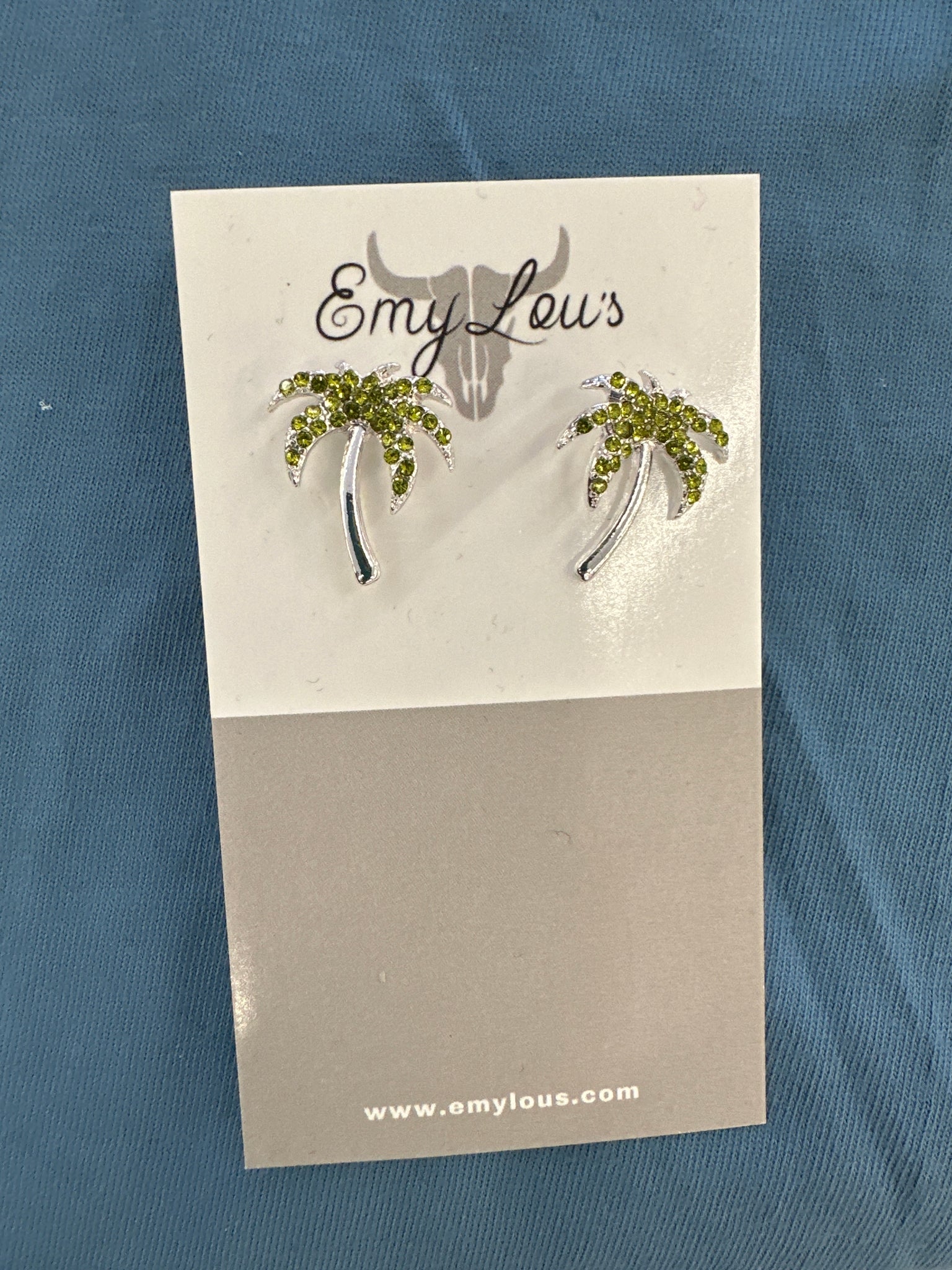 Isabela Island Green Palm Earrings