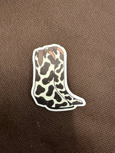 Cowprint Boots Sticker