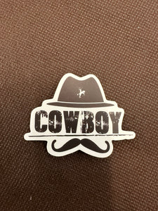 Cowboy Mustache Sticker